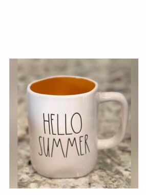 NEW Rae Dunn Hello Summer Mug with Orange Interior